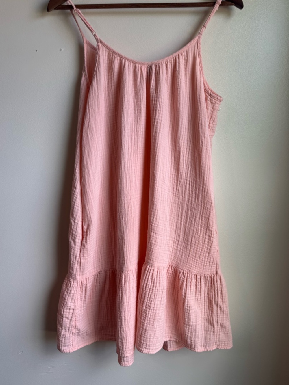 Universal Thread Pink Gauze Ruffle Hem Sundress